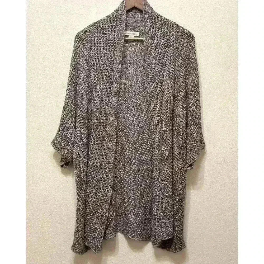 ColdwaterCreek Women 2XL Dolman Flare Open Front Knit Cardigan Sweater Lagenlook